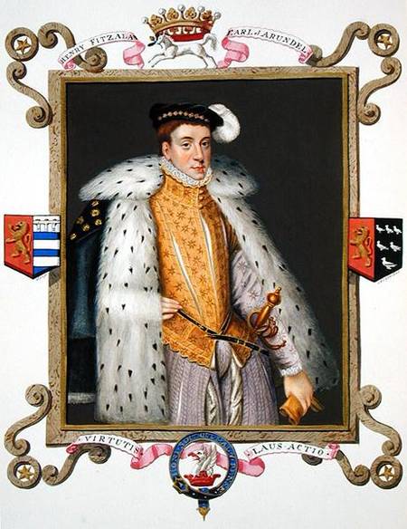 Portrait of Henry Fitzalan (c.1511-80) 12th Earl of Arundel from 'Memoirs of the Court of Queen Eliz from Sarah Countess of Essex