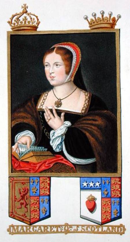 Portrait of Margaret Tudor (1489-1541) Queen of Scotland from 'Memoirs of the Court of Queen Elizabe from Sarah Countess of Essex