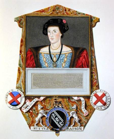 Portrait of Sir Anthony Browne (1500-48) from 'Memoirs of the Court of Queen Elizabeth' from Sarah Countess of Essex