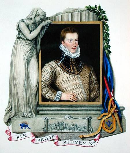 Portrait of Sir Philip Sidney (1554-86) from 'Memoirs of the Court of Queen Elizabeth' from Sarah Countess of Essex