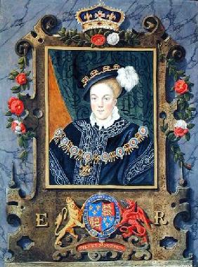 Portrait of Edward VI (1537-53) King of England, aged about 14 from 'Memoirs of the Court of Queen E