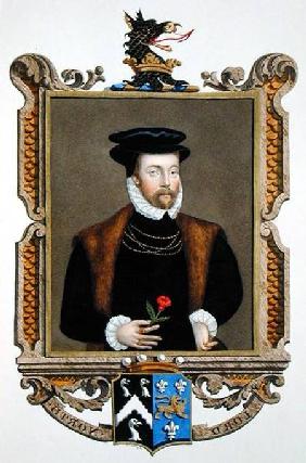 Portrait of Lord Roger North (1530-1600) 2nd Baron North from 'Memoirs of the Court of Queen Elizabe