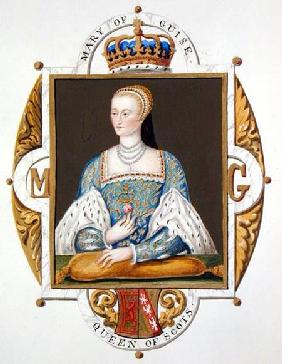 Portrait of Mary of Guise (1515-60) Queen of Scotland from 'Memoirs of the Court of Queen Elizabeth'