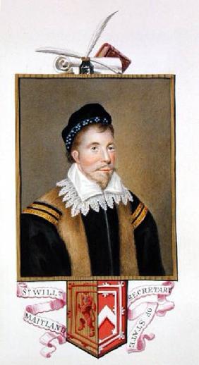 Portrait of Sir William Maitland of Lethington (c.1528-73) Secretary of State from 'Memoirs of the C