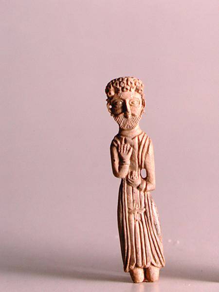 Male figure with long robe, from Susa, Iran from Sasanian School