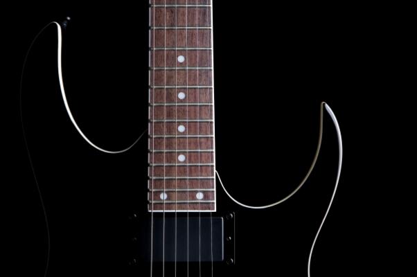 electric guitar silhouette isolated on b from Sascha Burkard