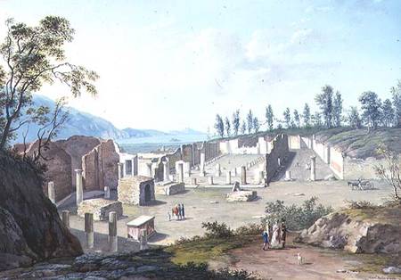 Grand Tourists at the Ruins of Pozzuoli, near Naples from Saviero Xavier della Gatta