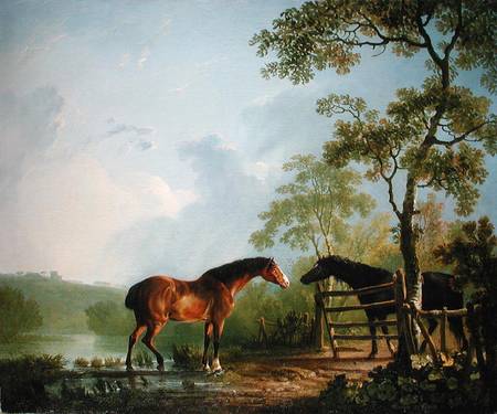 Mare and Stallion in a Landscape from Sawrey Gilpin