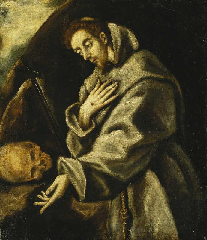 Der Heilige Franziskus in Meditation. from Schule Greco El