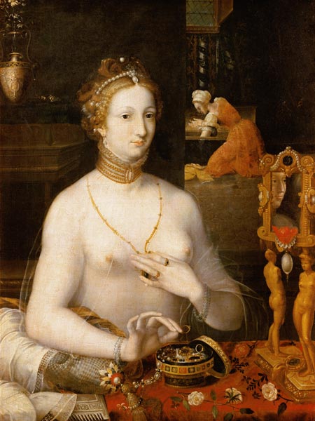 Dame bei ihrer Toilette (Diane de Poitiers) from Schule von Fontainebleau