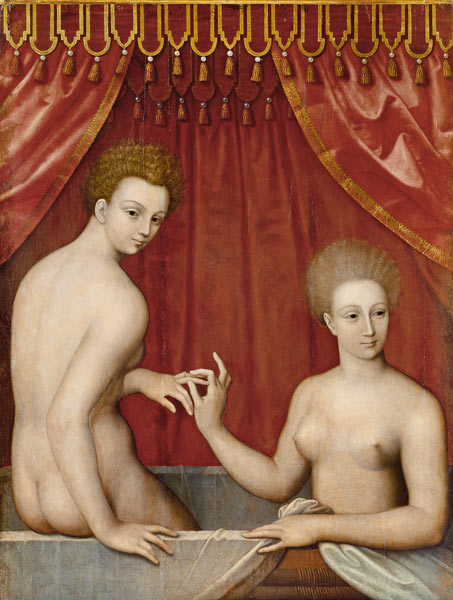 Zwei Damen im Bad. from Schule von Fontainebleau
