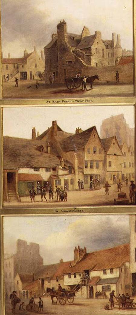 Edinburgh: Nine Views of the Old Town, At Main Point West Port, In Grass Market, In Pleasance from Scottish school