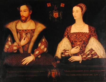Copy of the original double portrait of Mary of Guise (1515-60) and King James V (1512-42) commissio from Scottish school