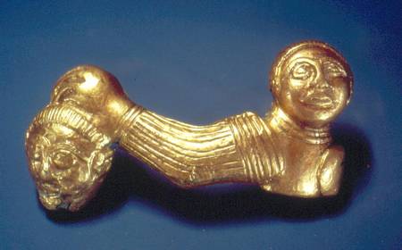 Pin with a warrior holding a head from Scythian
