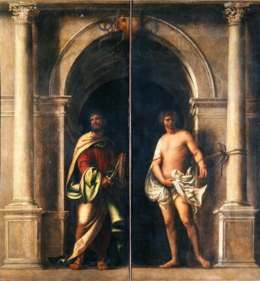 Saints Bartholomew and Sebastian, c.1508-09 (oil on canvas) from Sebastiano del Piombo