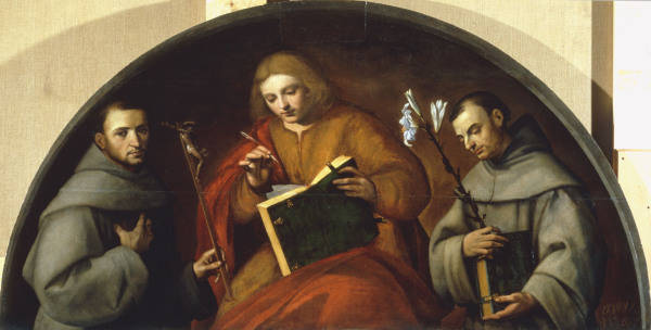 S.Florigerio, Johannes Ev. u.Heilige from Sebastiano Florigerio