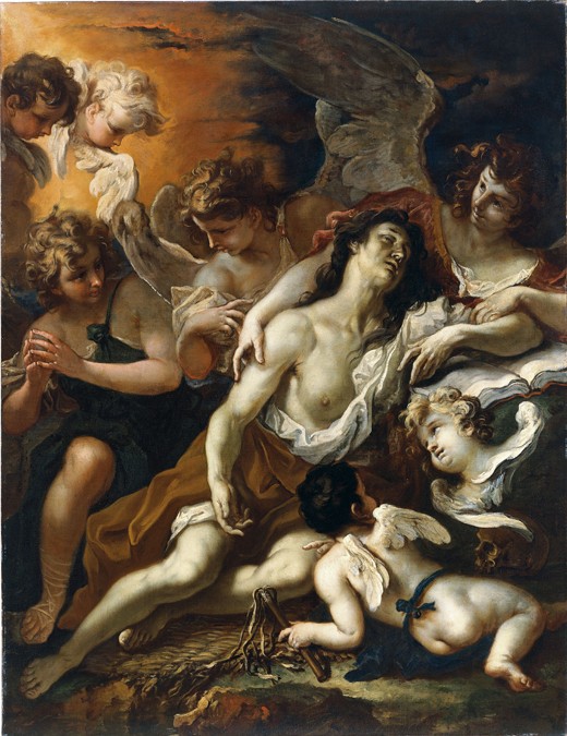 Saint Mary Magdalen surrounded by angels from Sebastiano Ricci