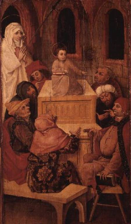 The Twelve Year Old Jesus in the Temple (tempera on panel) from Second Master of Aranyosmarot