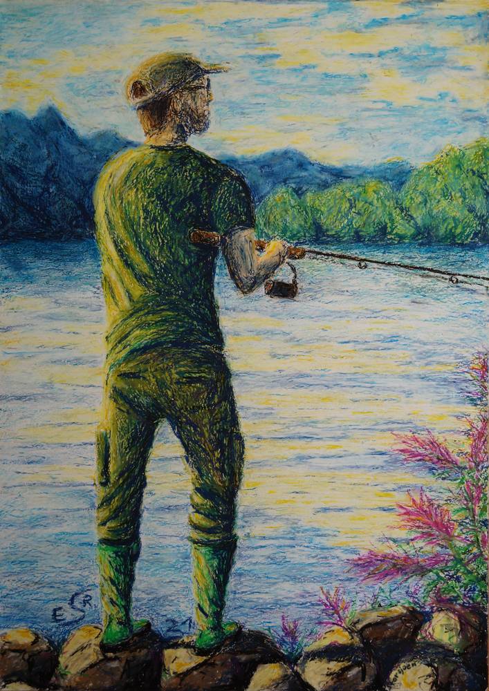 Angler am Storsjoen from Eva Seltmann-Reinig