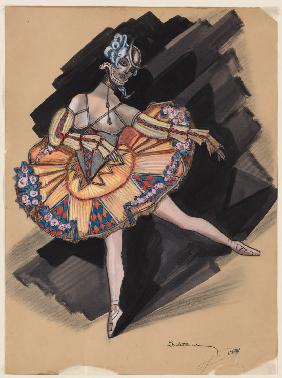 The Fairy Doll. Costume design for Anna Pavlova