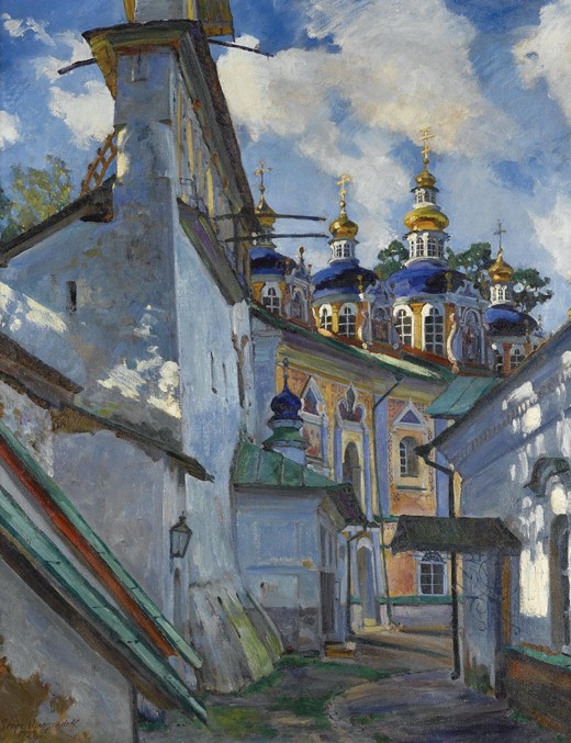 View of the Pskovo-Pechersky Monastery from Sergej Arsenjewitsch Winogradow