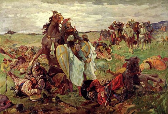 The Battle between Russians and Tatars from Sergey Nikolayevich Arkhipov