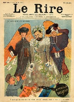 Caricature of Joseph Reinach, from the front cover of ''Le Rire'', 28th May 1898