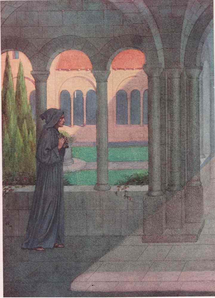 The Abbot Ernestus slowly up the wall, steals the sunshine, steals the shade from Sidney Meteyard