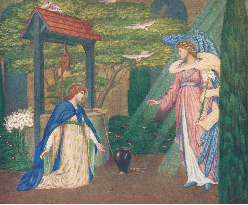 Mary at the well. Hail, Virgin Mary, full of grace! from Sidney Meteyard