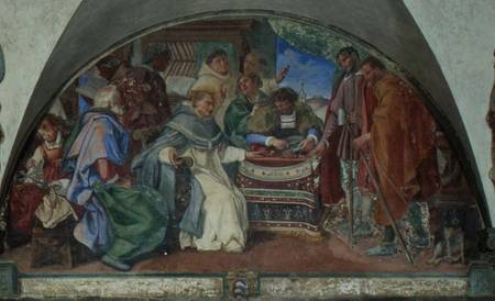 St. Antoninus Drives Away Two False Beggars, lunette from Sigismondo Coccapani