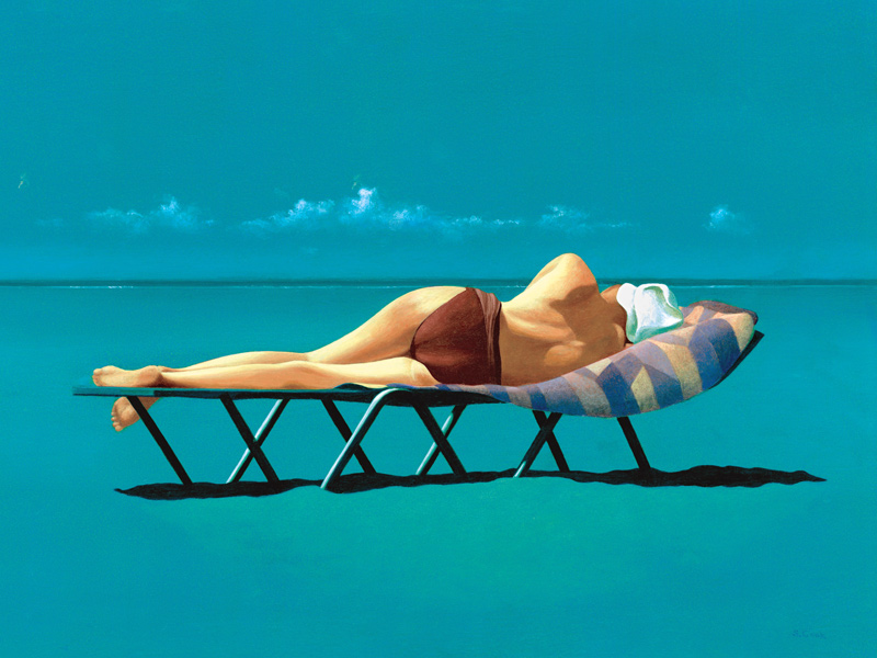 Sunbather (oil on canvas)  from Simon  Cook