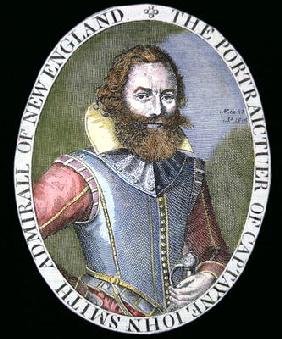 Captain John Smith (1580-1631) (coloured engraving)