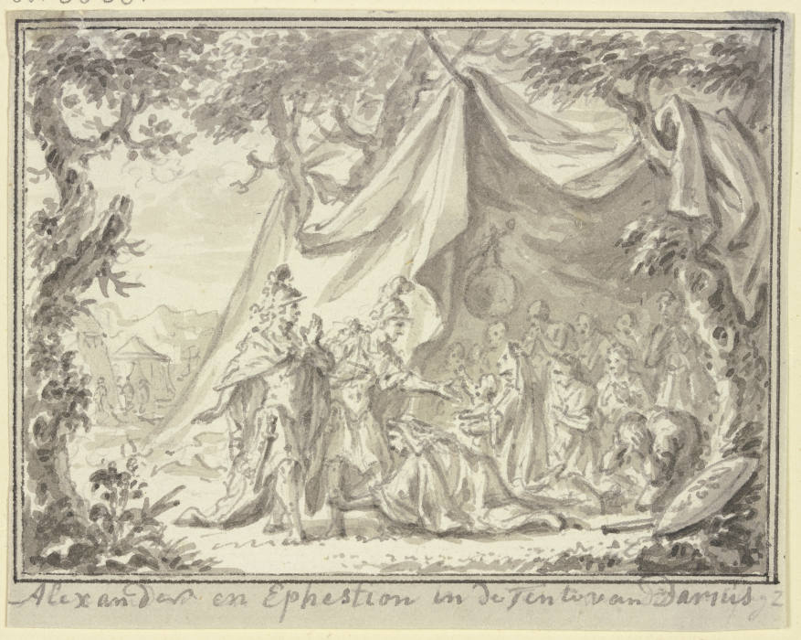 Alexander und Hephaistion am Zelt der Sisygambis from Simon Fokke