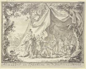 Alexander und Hephaistion am Zelt der Sisygambis