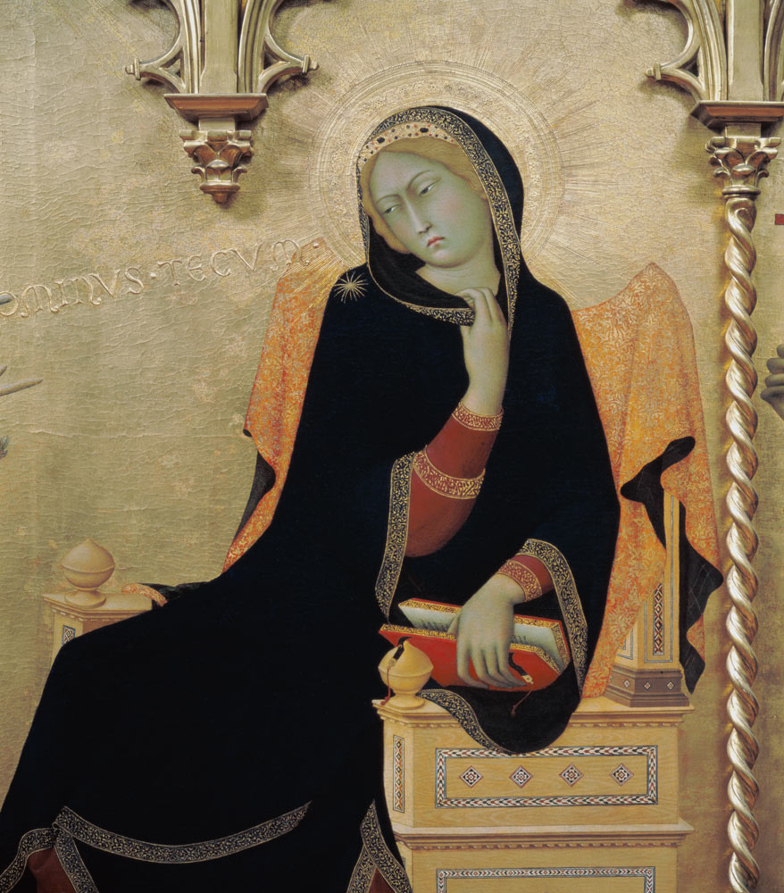 Simone Martini, Annunciation, Mary from Simone Martini