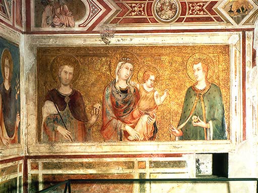 Madonna mit Kind und zwei Heiligen (aus dem Hause Anjou?) from Simone Martini