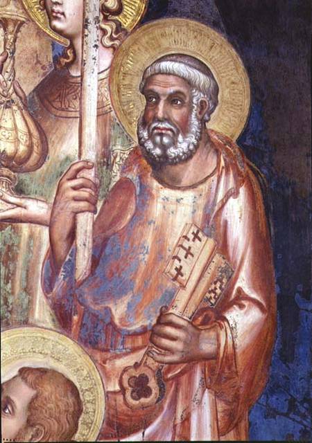 Maesta, detail of St. Peter from Simone Martini