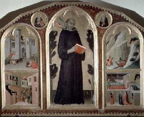 The Blessed Agostino Novello Altarpiece, with four of his miracles
