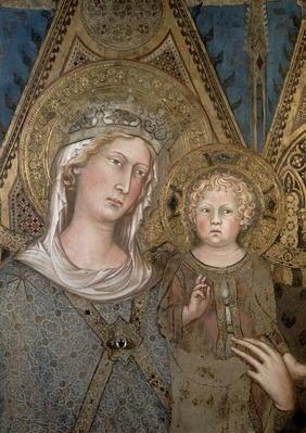 Maesta, detail of the Madonna and Child, 1315 (fresco) (detail of 51591 and 79367)