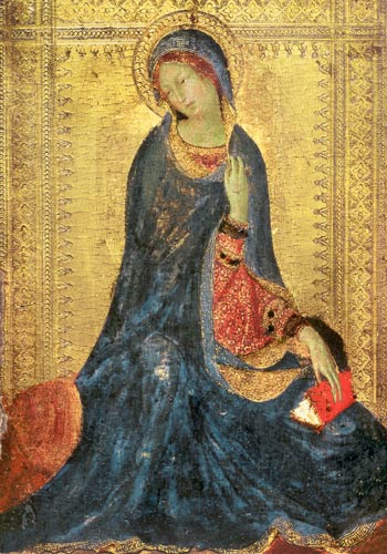 Virgin Annunciate, right hand panel of diptych from Simone Martini