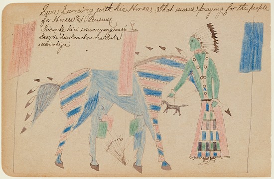 Sun Dancing with His Horse from Sioux