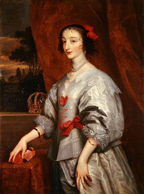 Queen Henrietta Maria (oil on canvas) from Sir Anthony van Dyck