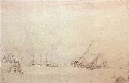 Lugger Making for the Mouth of a Harbour from Sir Augustus Wall Callcott