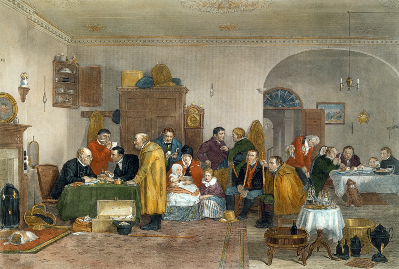 Rent Day, engraved by Abraham Raimbach (1784-1868) from Sir David Wilkie