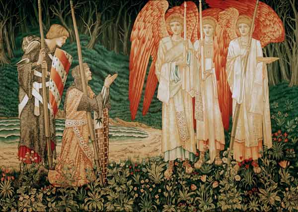 Attaining the Holy Grail , Tapestry from Sir Edward Burne-Jones