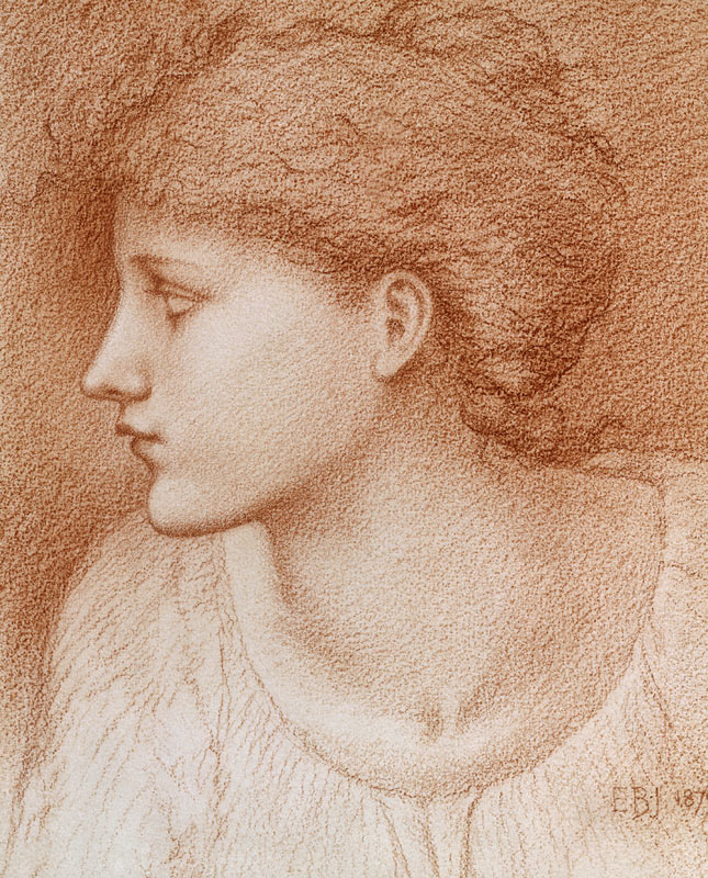 Study of Girls Head from Sir Edward Burne-Jones
