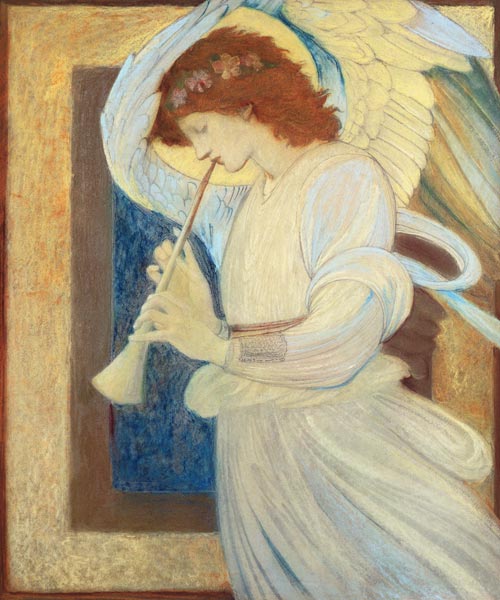 An Angel Playing a Flageolet from Sir Edward Burne-Jones