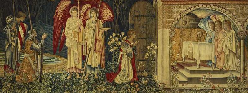 Sir Galahad, Bors und Parzival finden den Heiligen Gral. from Sir Edward Burne-Jones