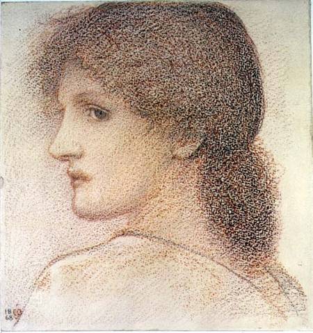 A Study of a Woman's Head, Turned to the Left from Sir Edward Burne-Jones