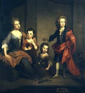 Richard Boyle, 3rd Earl of Burlington, as a boy, with his sisters Elizabeth, Juliana and Jane